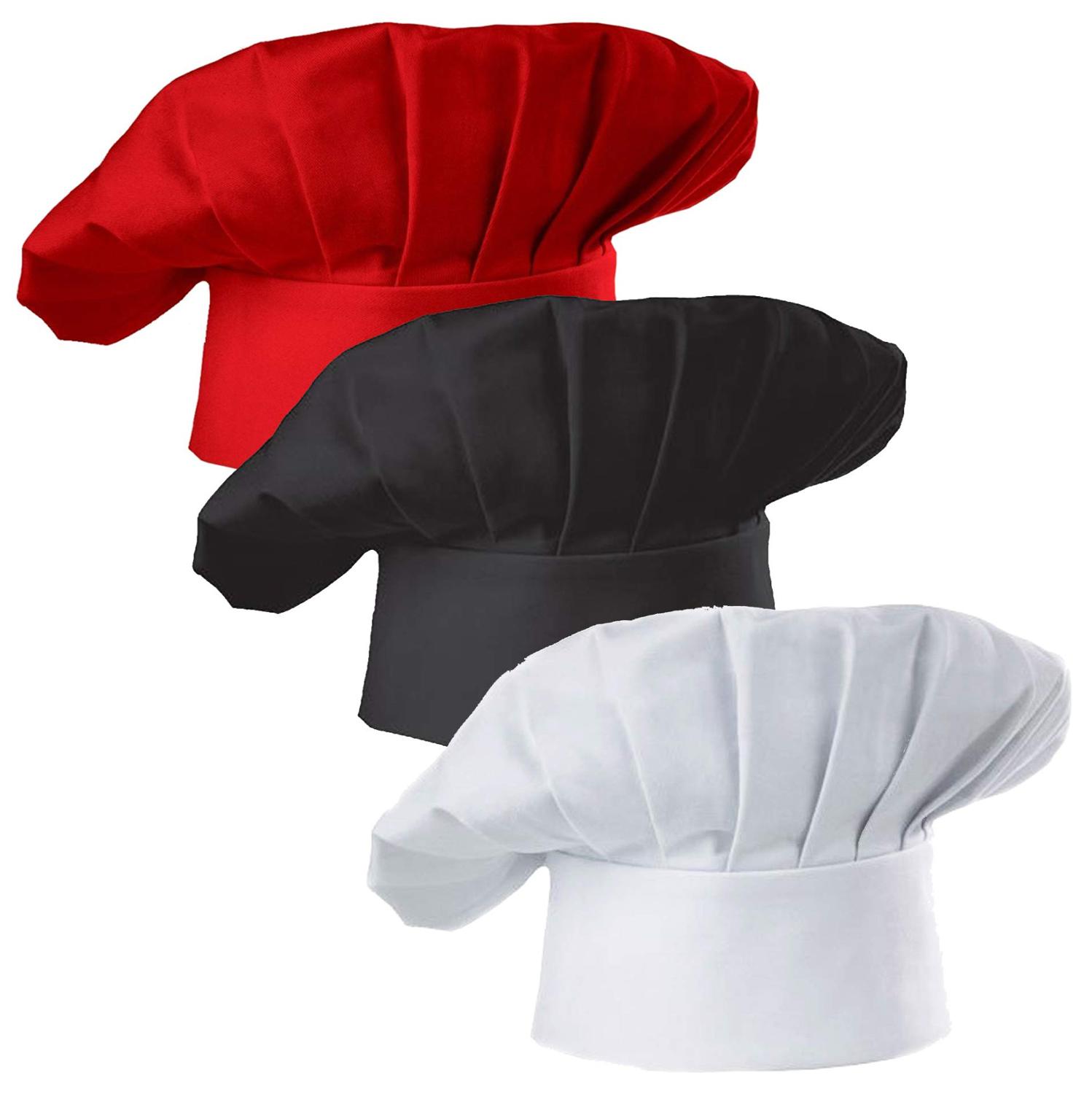 1 Juego de delantal, conjunto de gorro de Chef, delantal ajustable de media longitud para adultos, delantal de cocina a rayas para Hotel, restaurante, Chef, camarero