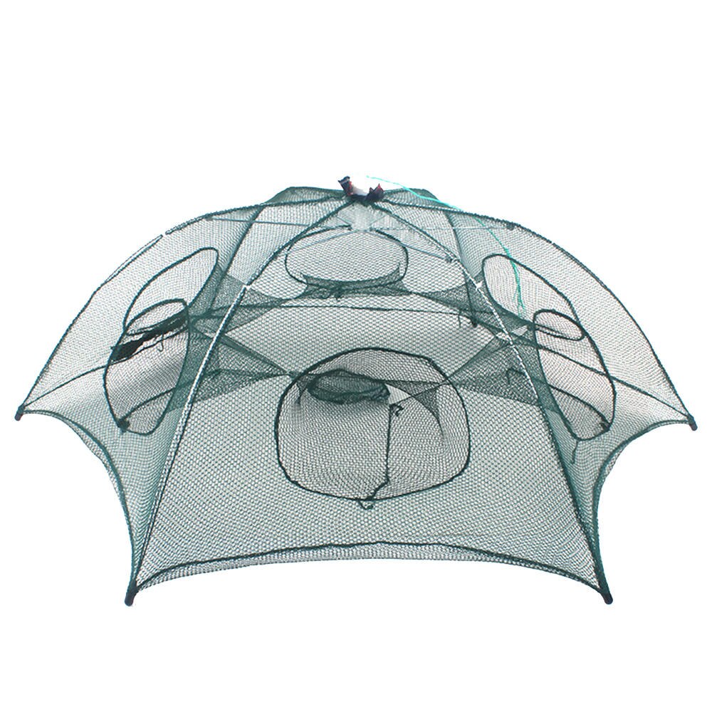 4/6/8 Holes Automatic Fishing Net Nylon Foldable Catch Fish Trap for Fishes Shrimp Minnows Crab Cast Mesh Fishing Net