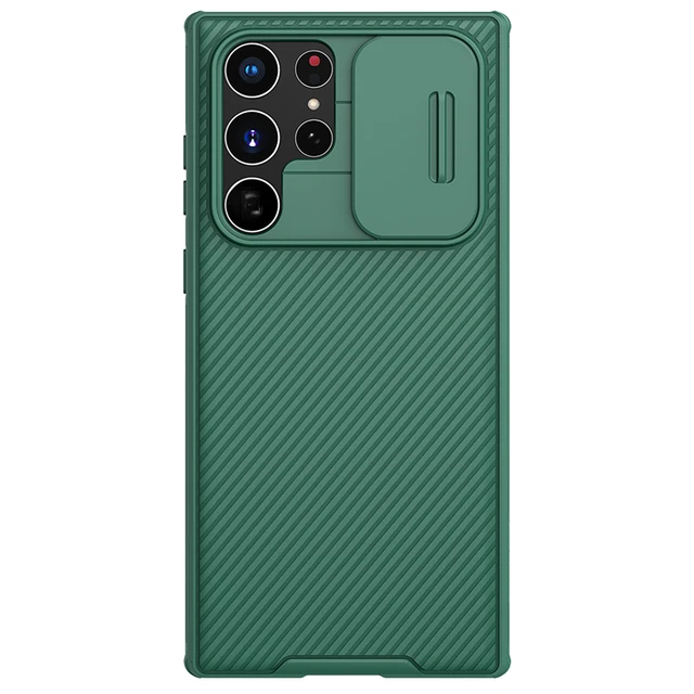 NILLKIN Slide Camera Protector Phone Case Cover On For Samsung Galaxy S21 S22 S23 S24 Plus Ultra FE 5G S 22 23 24 S24Ultra 512: Plastic / green