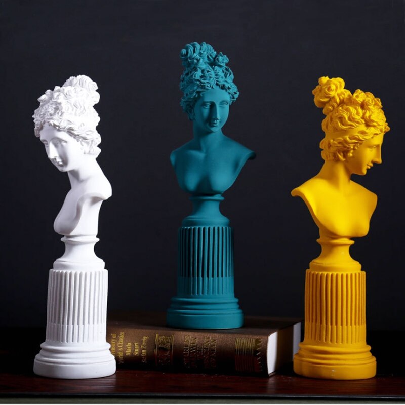 5 farver gudinde statue stue hjem freya kunst karakter skulptur kontor bar mennesker model portræt dekoration