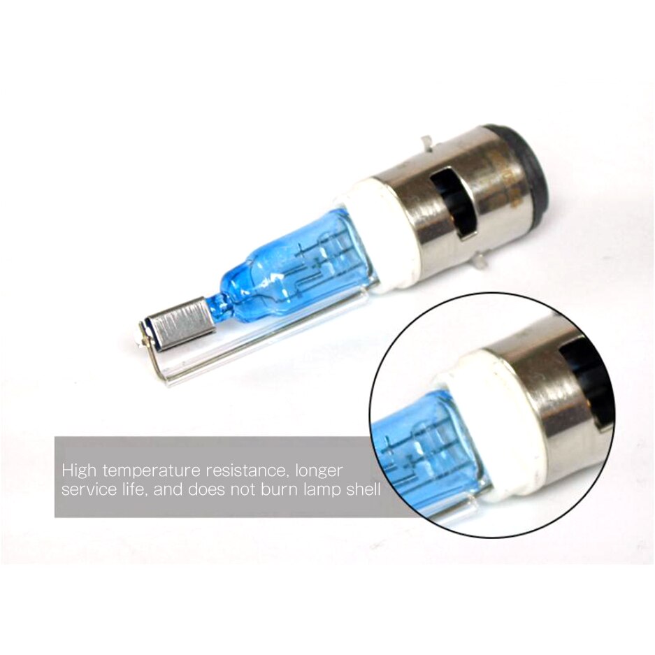 Motorcycle Headlight Bulb E-bike White Xenon Gas HID High Beam Moped Double Contactors Hyper 12V 35w Bike Headlight Lightings