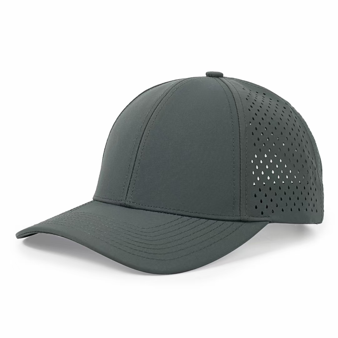 Vattentät basebollkeps solid mesh sommar män kvinnor utomhus snapback-kepsar unisex: Mörkgrå