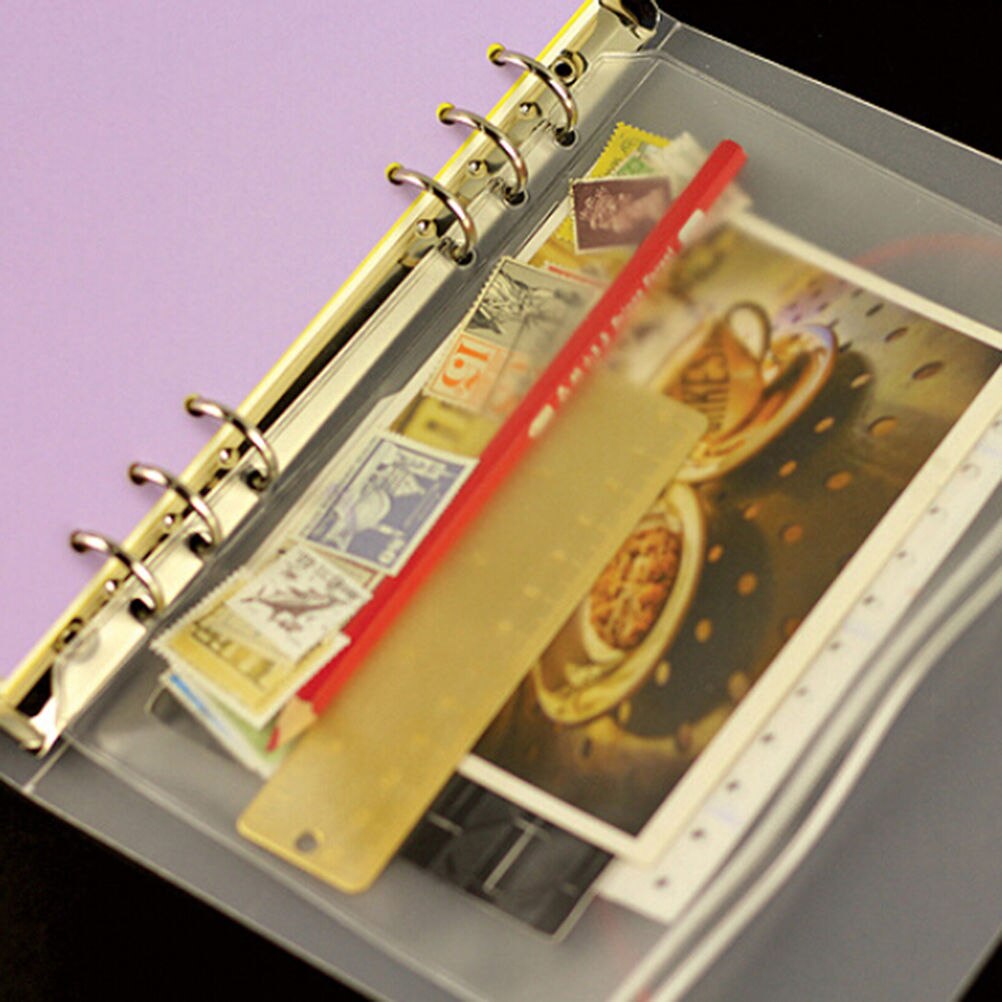 A5 A6 A7 PVC Waterproof Filofax Zipper Bag Concise Planner Spiral Storage Card Bag Filing Products