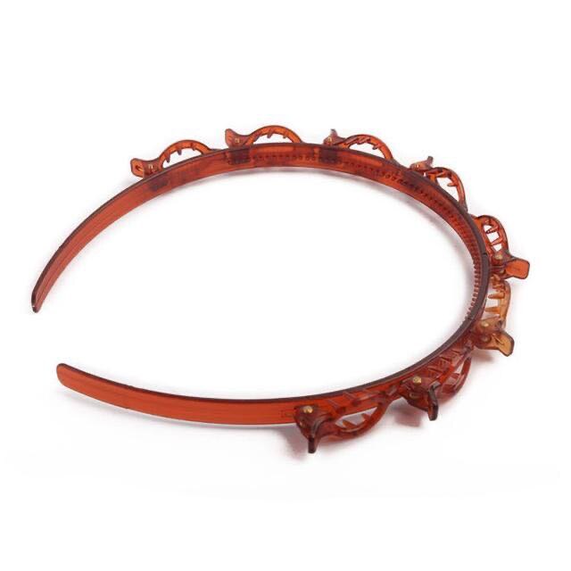 unisex Metall Band Doppel Pony Frisur Haarnadel Frauen Sport Haarband Haarband Stirnband Frisur Haarnadel: Kaffee 2
