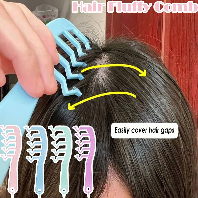 Hår fluffigt kam hår stil kam omedelbart hår volymizer lockigt fluffigt hår styling kam hår slits täcke z form kamborste