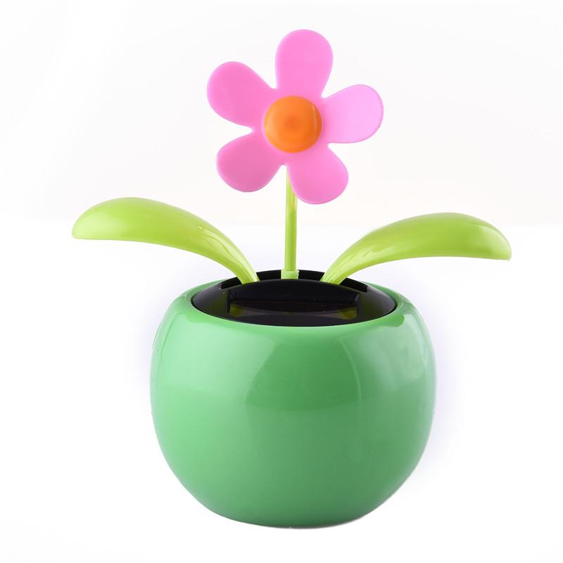 Car Cute Swing Solar Powered Dancing Flower Toys Sunflower Flip Flap Bobble Plant Swing: Green