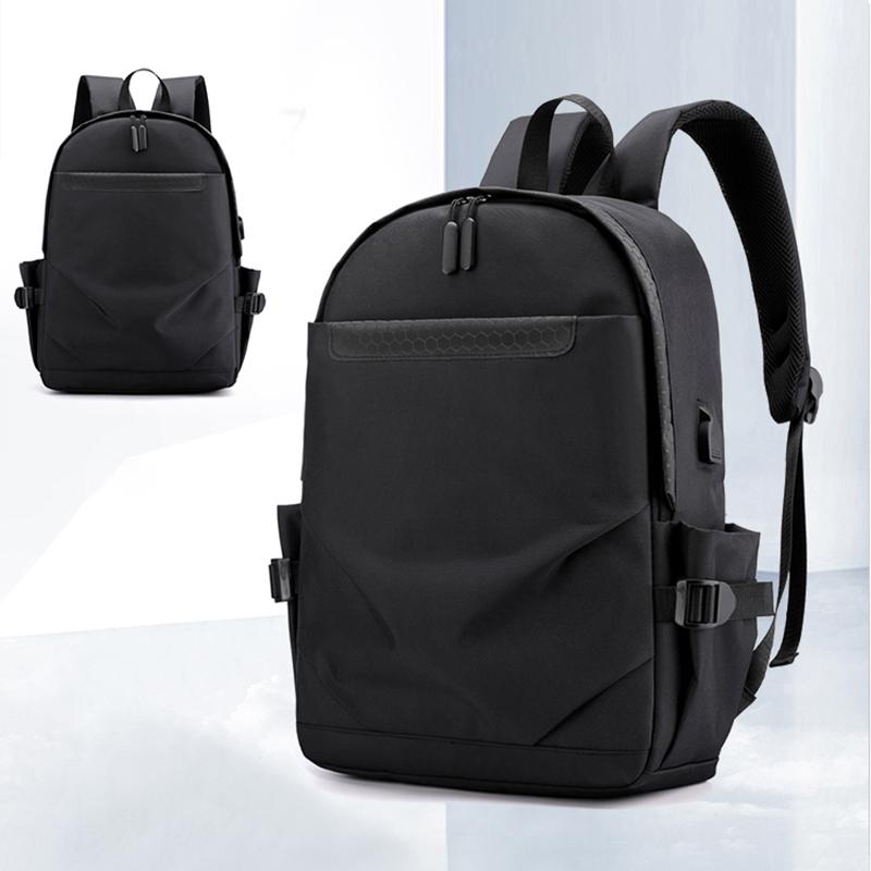 Rucksack Oxford Wasserdicht Männer Schule Rucksack Laptop Schule Tasche Für Teenager Jungen Anti-diebstahl Umhängetasche: Schwarz