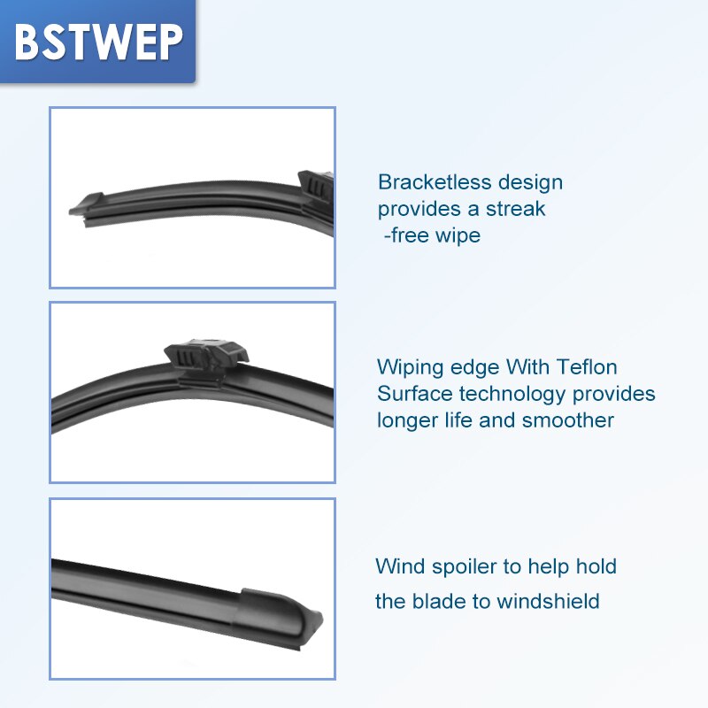 BSTWEP Wiper Blades for Mini Countryman R60 F60 Fit Pinch Tab Arms