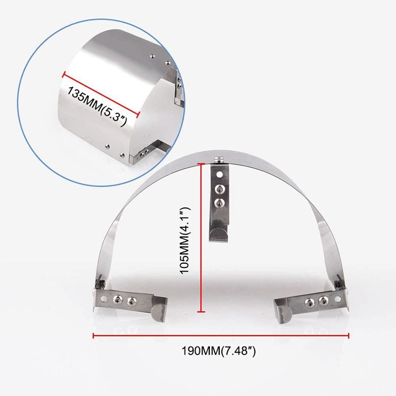 Car Cold Air Intake Cone Sport Air Filter Cover Motion Air Filter Cover Heat Shield Silver