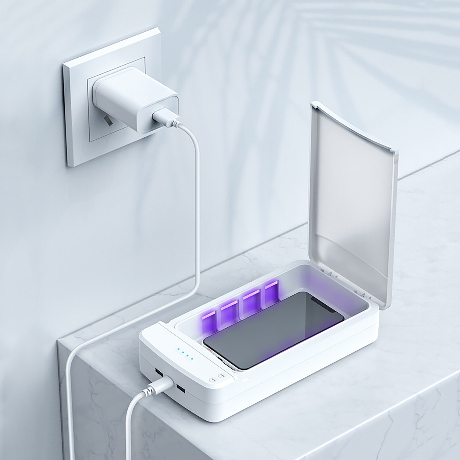 Draagbare Telefoon Sterilisator Doos Masker Make-Up Borstel Desinfectie Case Telefoon Tandenborstel Desinfectie Kiemdodende Doos Huishoudelijke Cleaner