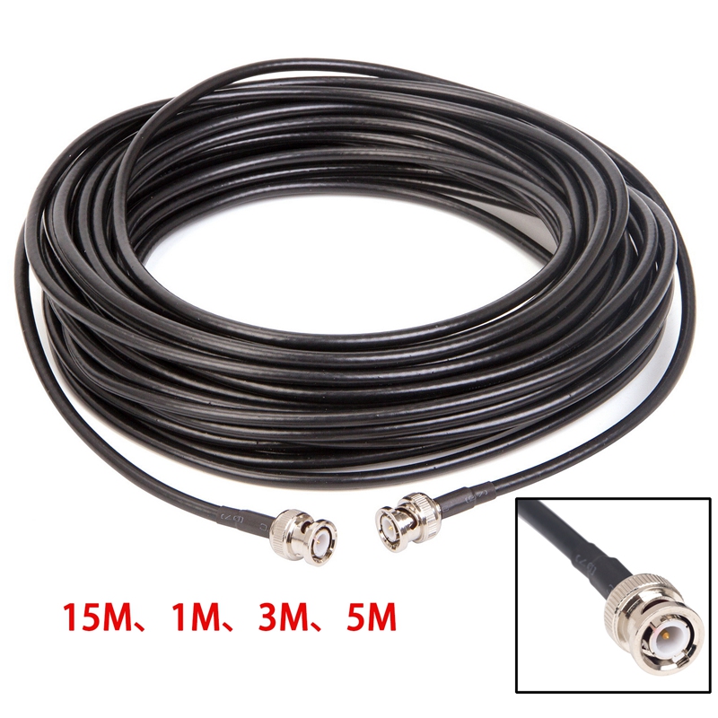 BNC Extension Cable RG-58 BNC Male to BNC Male Coaxial Cable Rg58A/U 50Ohm RF Adapter Extension Cable