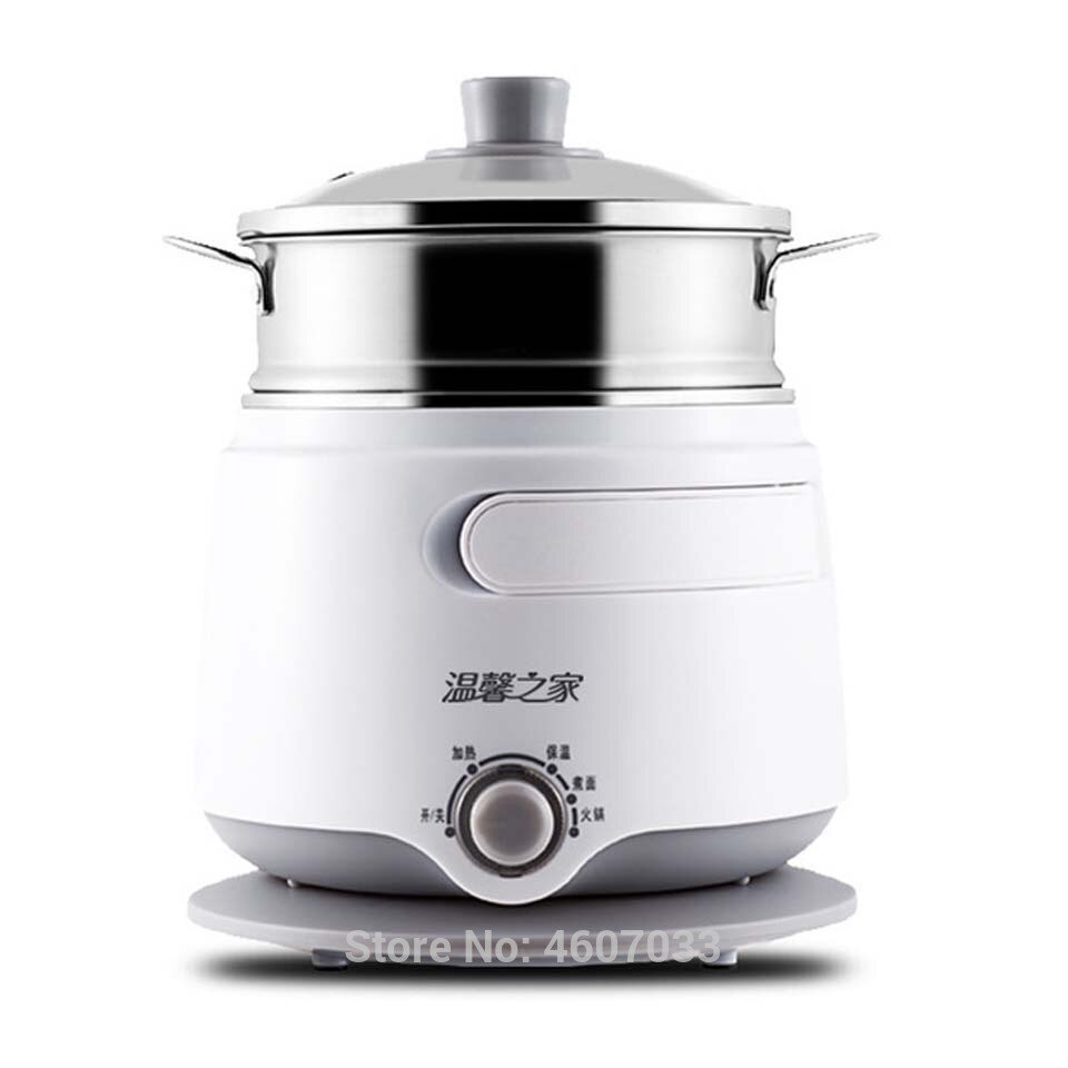 220V Mini Multifunction Electric Cooking Machine Pot Multi Electric porridge soup noodle Cooker with steam EU/UK/AU/US: AU
