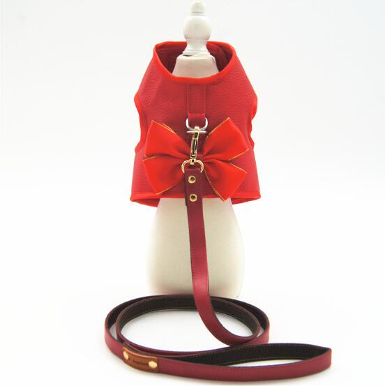 Dog Collar Adjustable Pet Clothes Puppy Dog Harness Vest Collar Leash Pet Cute Puppy Cat Jacket Leash Clothes Harness