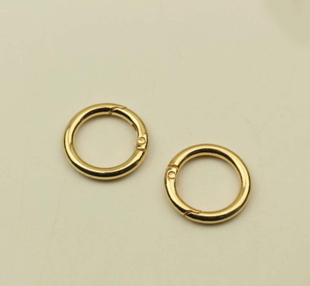 10pcs 3.8cm inner width Spring Open Link Metal Ring for Bag Handbag Purse Sewing DIY