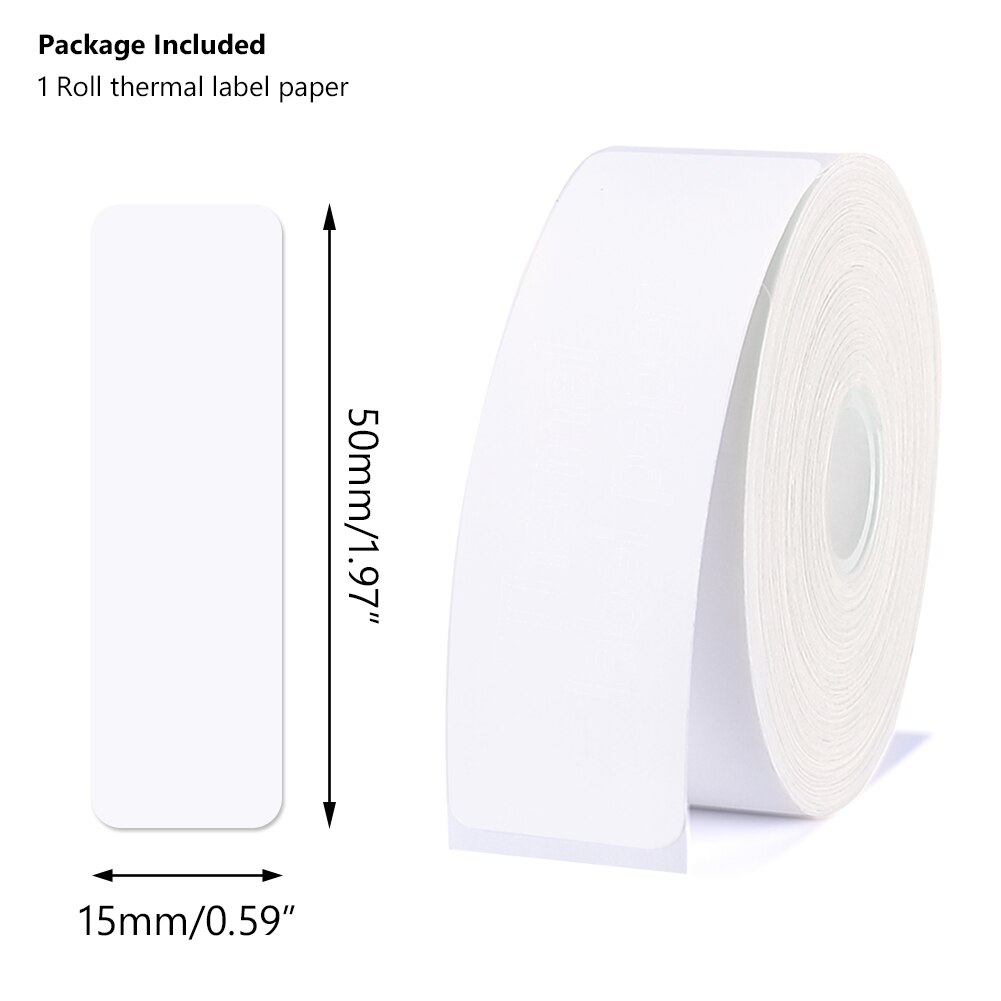 D11 Label Printer Mini Portable Pocket No Ink Wireless Label Maker Machine for Mobile Phone Home Office Use Print With Name: White paper 07