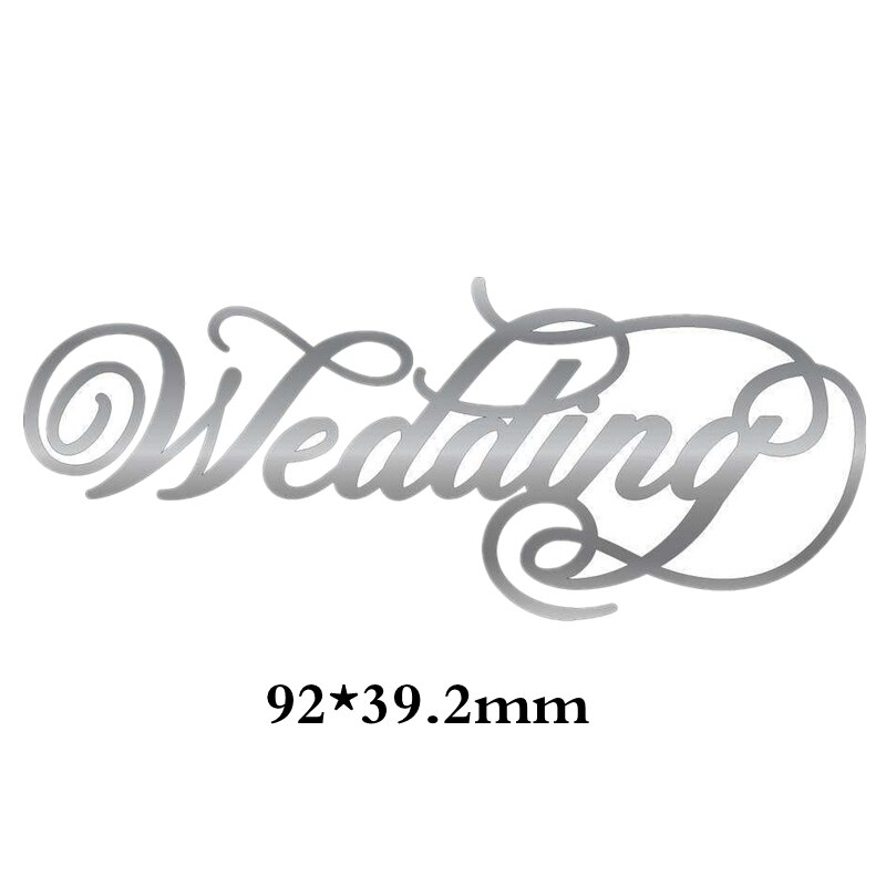 Word Letter Collection Metal Cutting Dies Stencil For Diy Scrapbooking Paper Cards Crafts Emobossing Decorationg Newest: 3 wedding