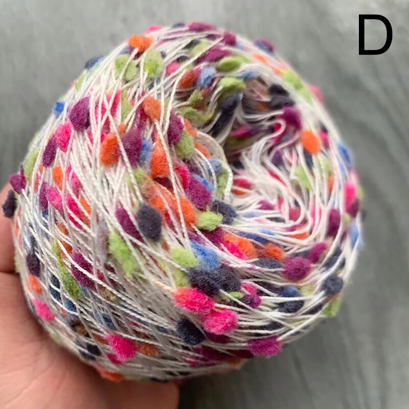 Fil de laine couleur bonbon arc-en-ciel, 50g/boule, ligne de fil de boule, tricoté à la main, poupée Crochet pull, matériau de fil de laine: 04