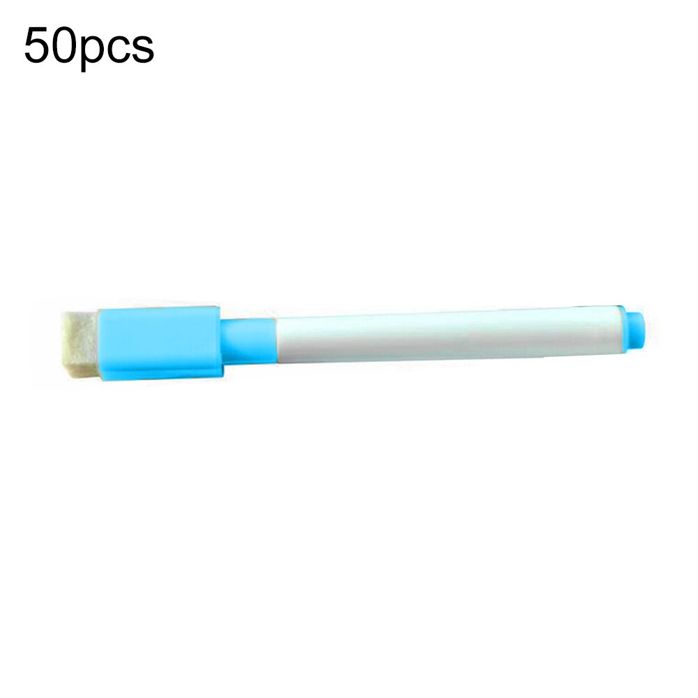 50Pcs Erasable Dry Whiteboard Markers Drawing Pens School Office Stationery: Light Blue 50pcs
