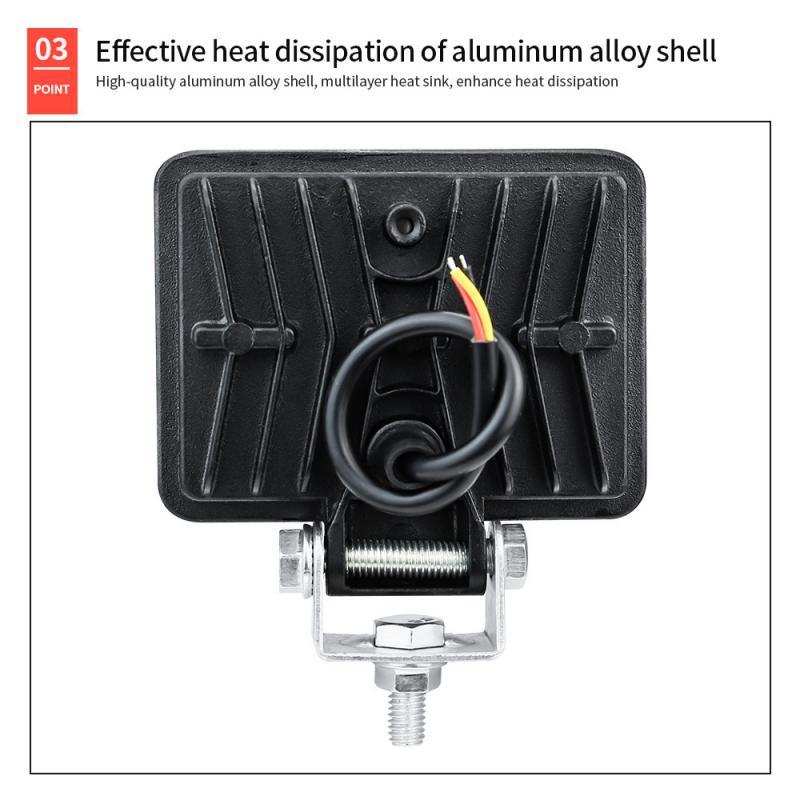 2PCS Flush Mount Led Spotlight For Cars Halogen Led 12v Off Road Lights Led Light Driving Safety Lamp Led Off Road Light