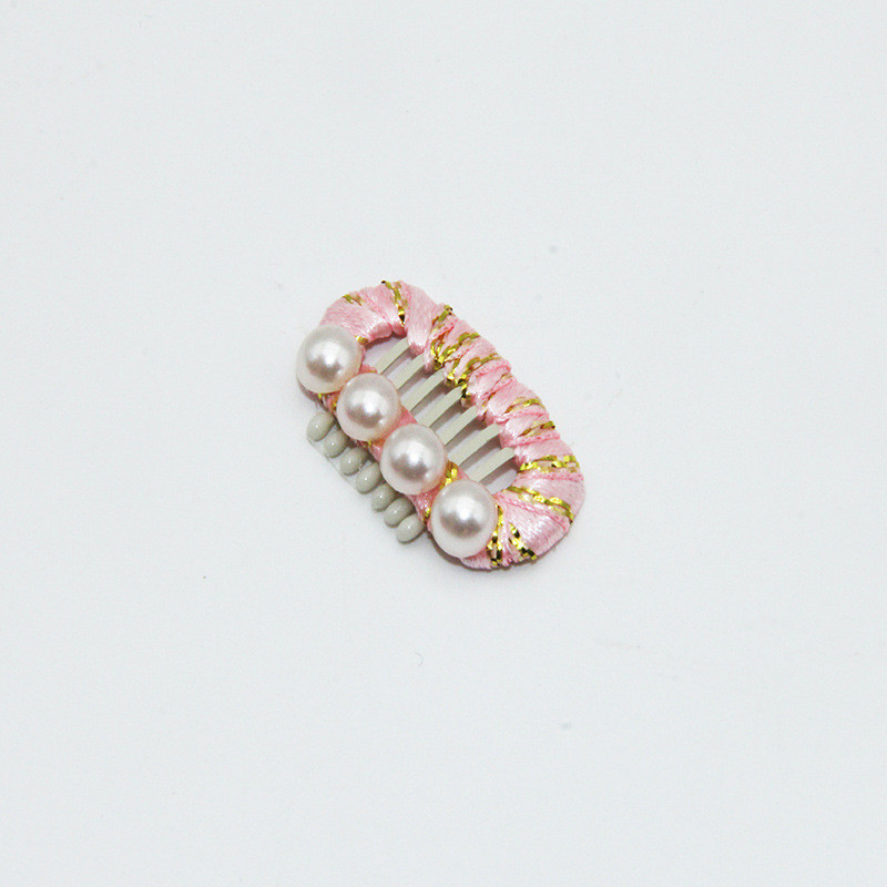 Pinza de acero para perros, Accesorios de belleza para el pelo de Yorkshire, decoración de perlas, BB, 1 pieza