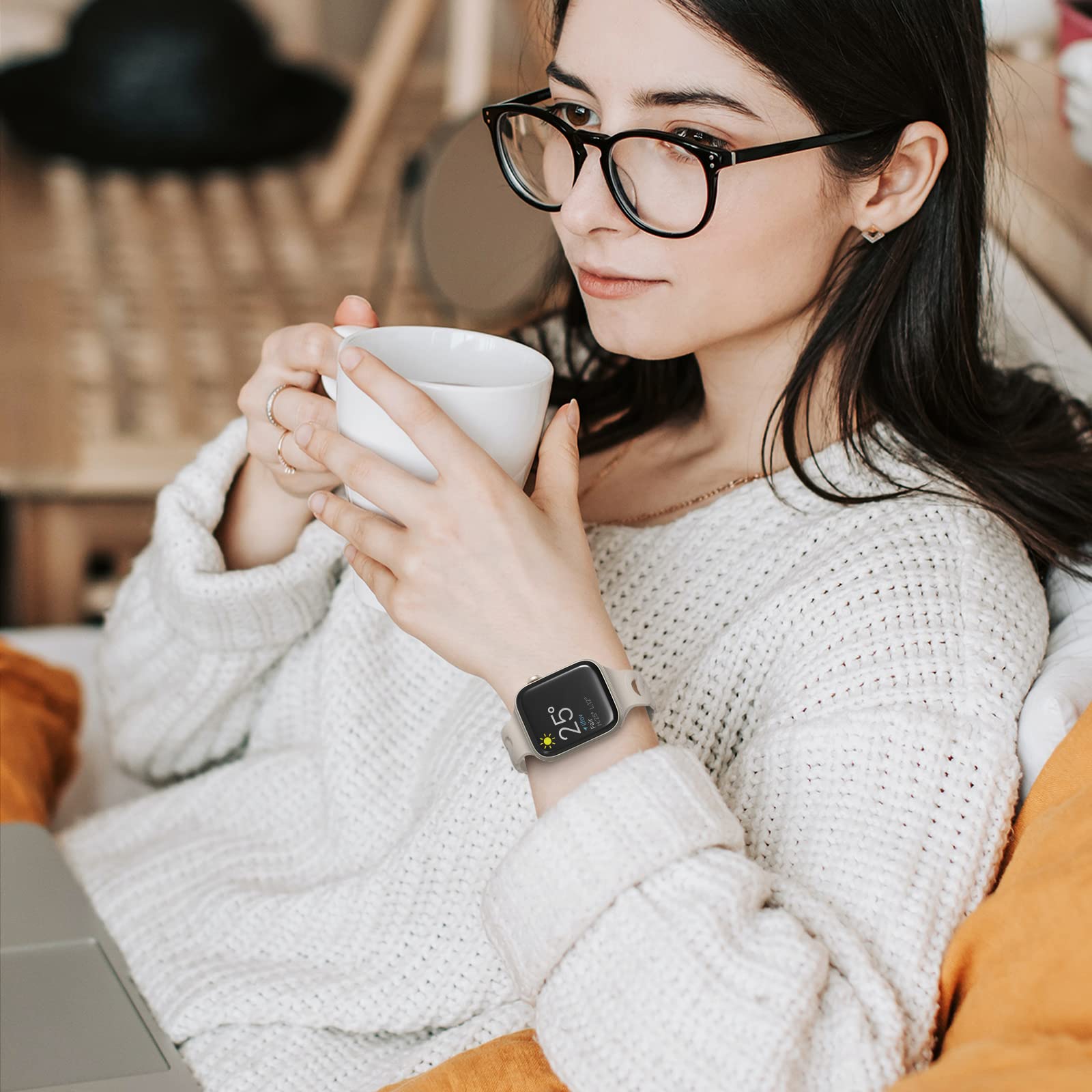 Correa de silicona para Apple watch Ultra 2, banda de 44mm, 40mm, 45mm, 41mm, 42mm, 38mm, 49mm, accesorios para pulsera iWatch series 9, 8, 7, 6, 5, 4 SE