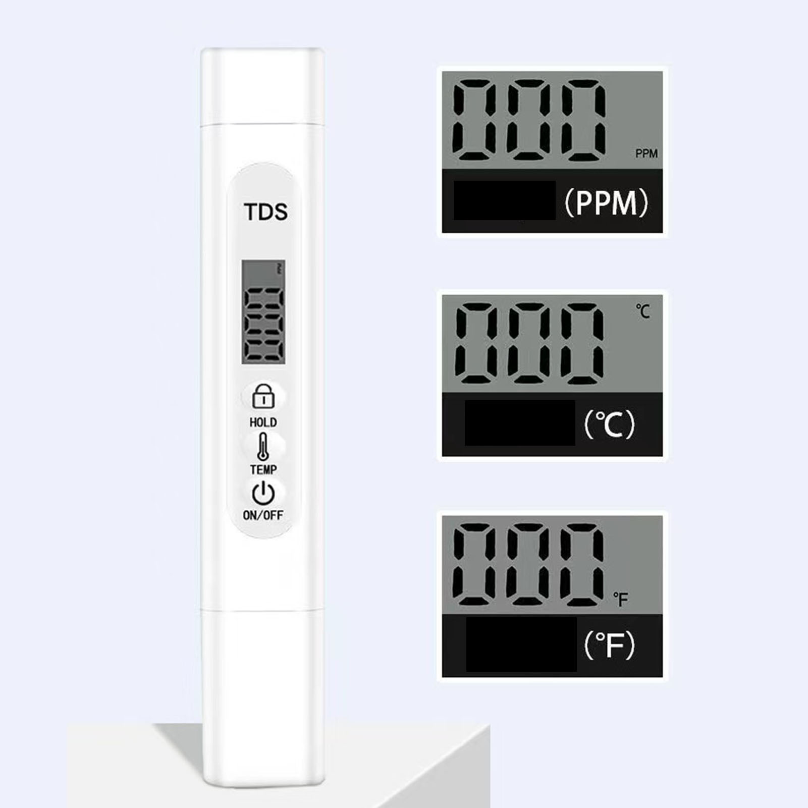 TDS Meter Digital Water Tester 3 In 1 Water Tester For Drinking Water Home Water Test Kit 0-9990 Ppm Measuring Pen