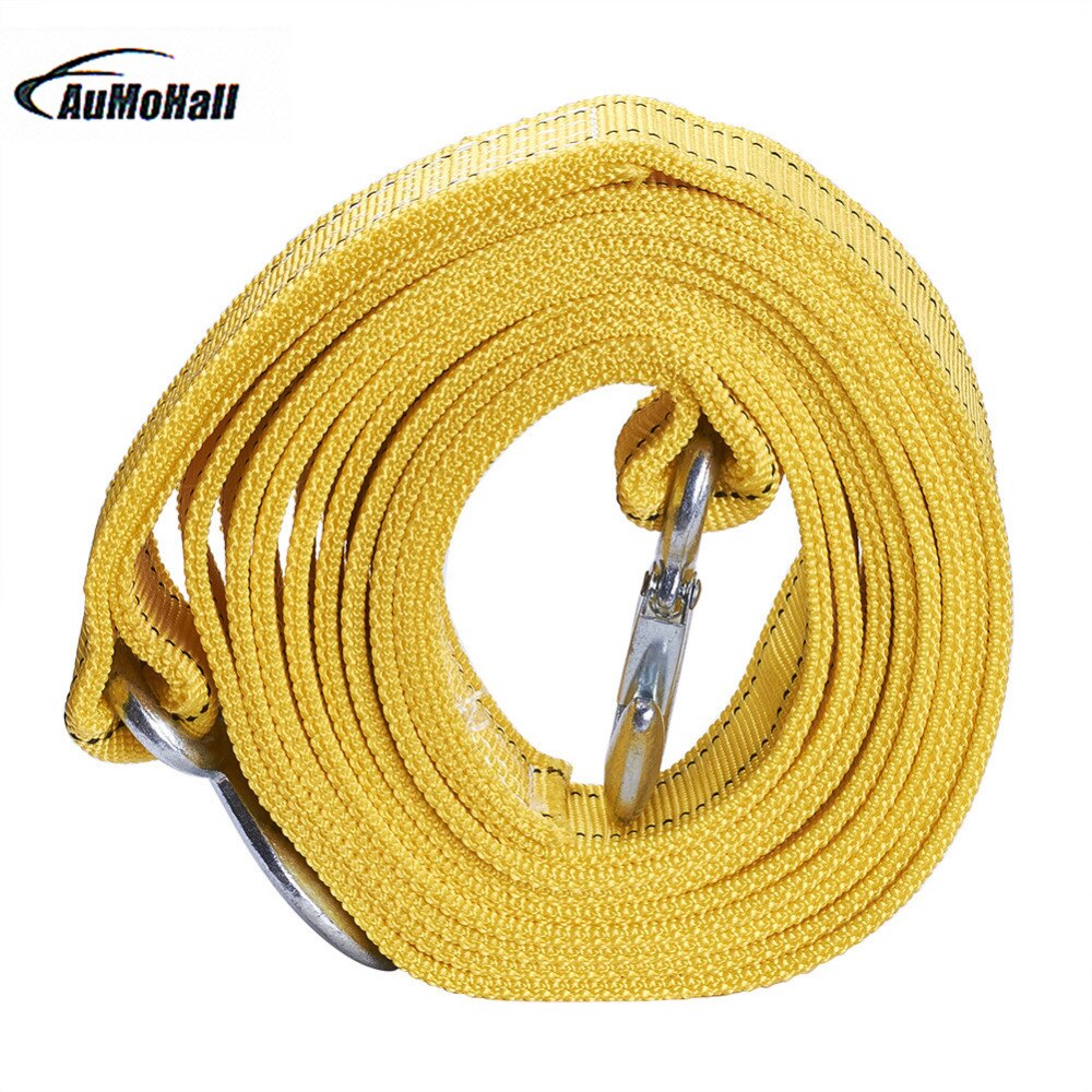 Auto Spanbanden Zware Tow Strap met Haken Auto Sleepkabel slepen Strap Touw Laden capaciteit 6 Ton 5M x 5cm