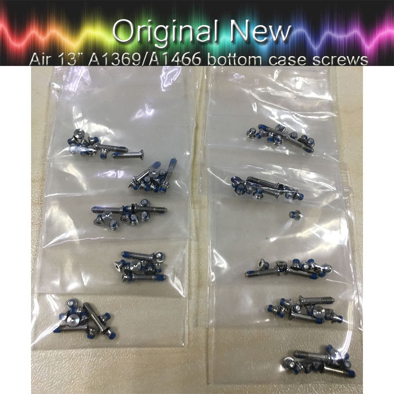 10sets/100pcs Bottom Case Screw Set For Macbook Air 11" A1370 A1465 13" A1369 A1466 bottom shell screws screw