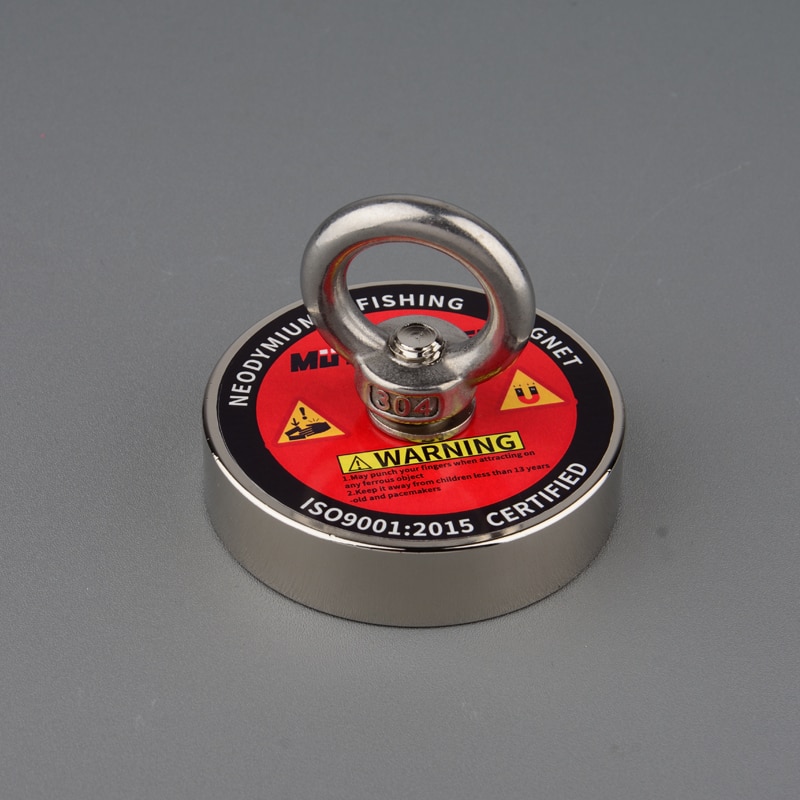 220Kg Sterke Vissen Magneet Zoeken Salvage Magneet Gedrukt Magneten N52 Neodymium Permanente Magneet Met 20 M Touw Opties