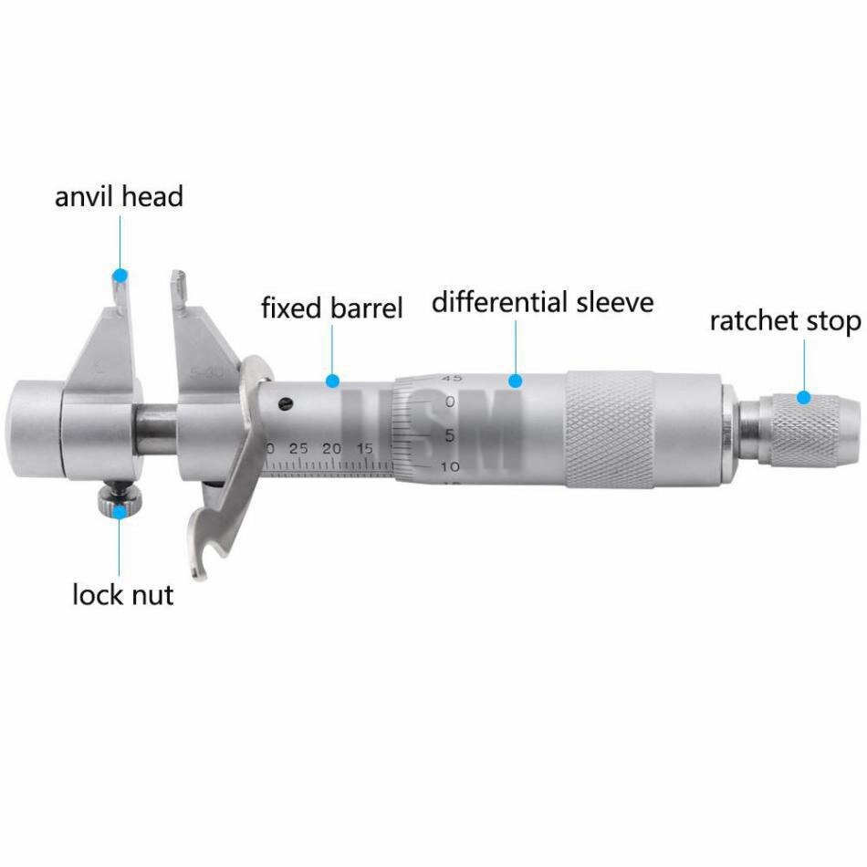 5-30/25-50/50-75/75-100Mm Inside Micrometer Schroef Gauge Metrische Micrometers Carbide Meetinstrumenten