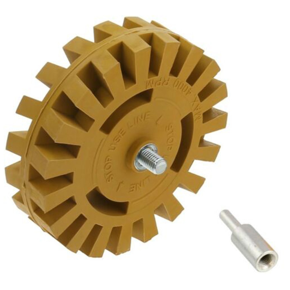 4 Inch 100Mm Auto Gum Wiel Glad Boormachine Adapter Decal Verwijderen Verf Reparatie Rubber Effectieve Praktische Quick Krijtstreep