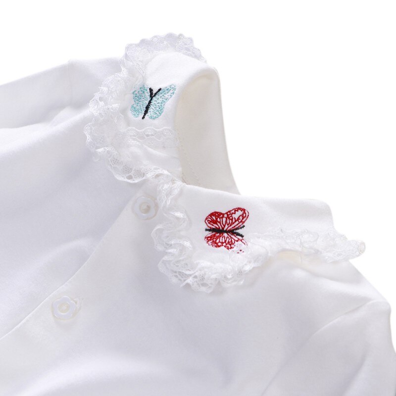 Kinderkleding Meisjes Witte Blouse Lange Mouwen Kinderen Shirts Meisje Blouses School Kleding Kids Tops