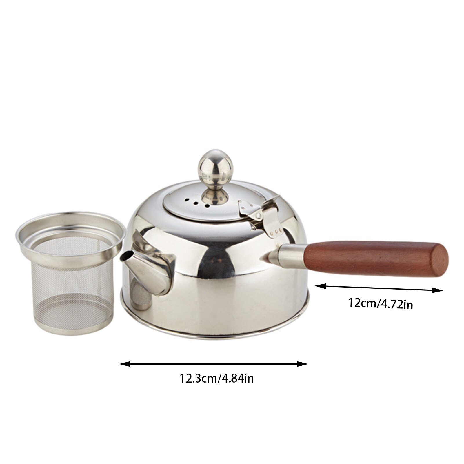500/680Ml Heat-resistant Tea Kettle Stainless Steel Teapot With Wooden Handle Boiling Tea Kettle Coffee Pot Puer Kettle