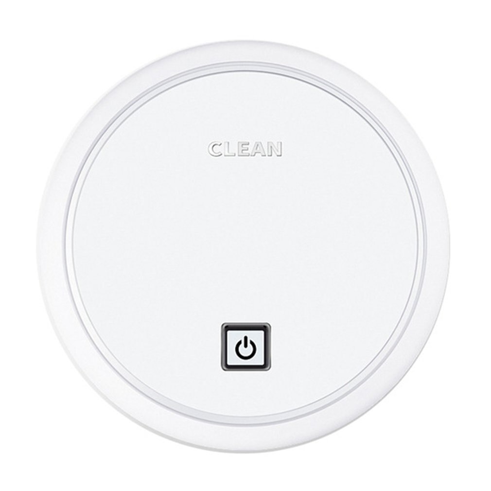Intelligent USB Charging Robot Vacuum Cleaner Automatic Mini Household Robot Vaccum Carpet Robots Cleaner Dust: White