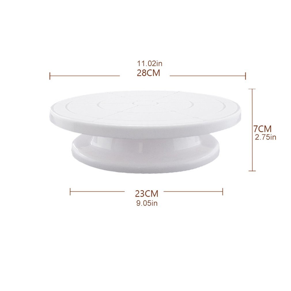 Abs Plastic Rotating Turntable Cake Stand Can Be Turned Round Decorating Turntable: OPP bag