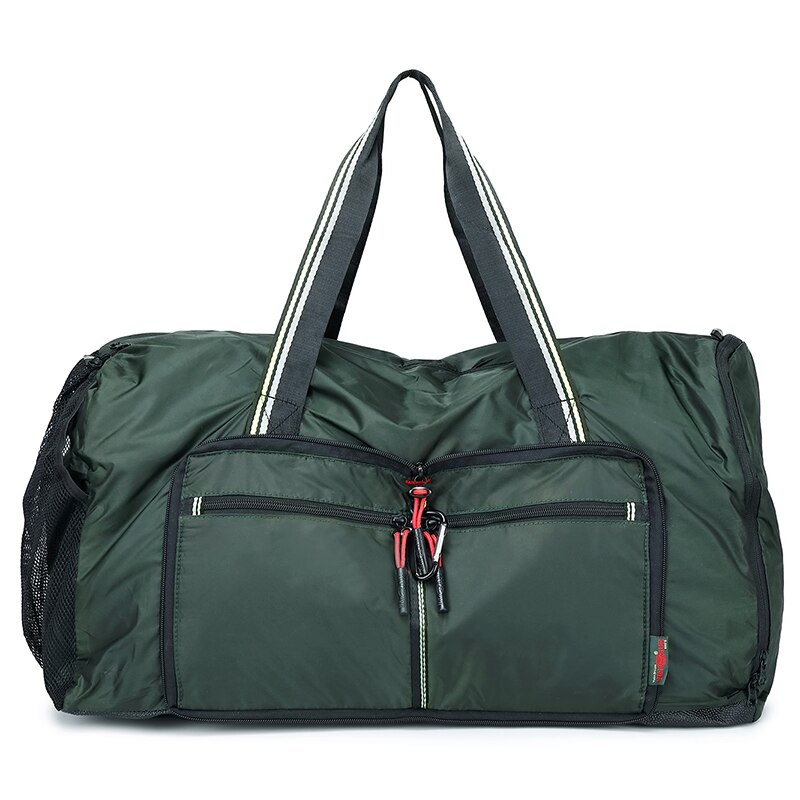 Yinjue Reistas Grote Vrouwen Reizen Handbas Weekender Sport Tas Op Wielen Man Nylon Opvouwbare Bagage Grote Capaciteit Duffle tas: Army Green