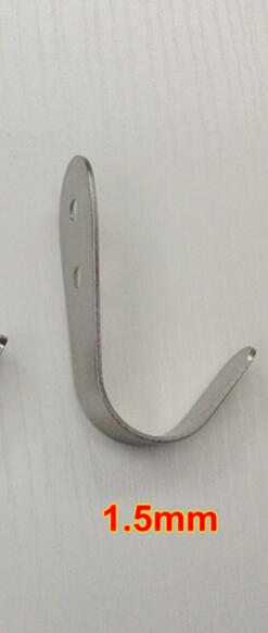 1Pc Stainless Steel Hooks Durable Practical Brushed Kitchen Hook Clothes Hooks Coat And Hat Hanger Towel Hanger 1.5/2/3mm-Thick: thickness 1