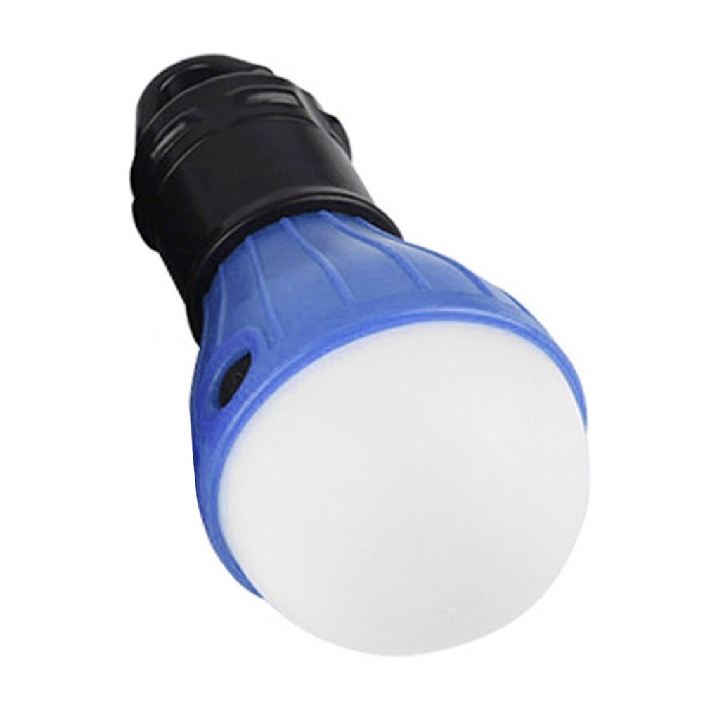 Mini bærbar lanterntelt lys ledet pære vandtæt hængende krog lommelygte til camping: Blå