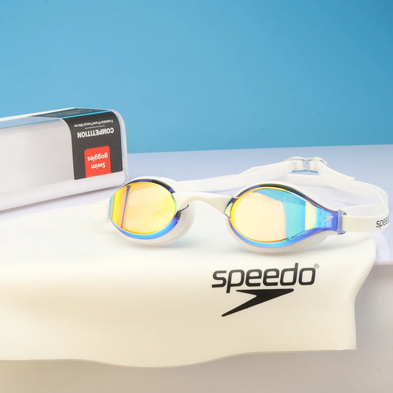 Speedo elite simglasögon med liten båge, klar syn och imfri teknik för tävling och träning för män och kvinnor