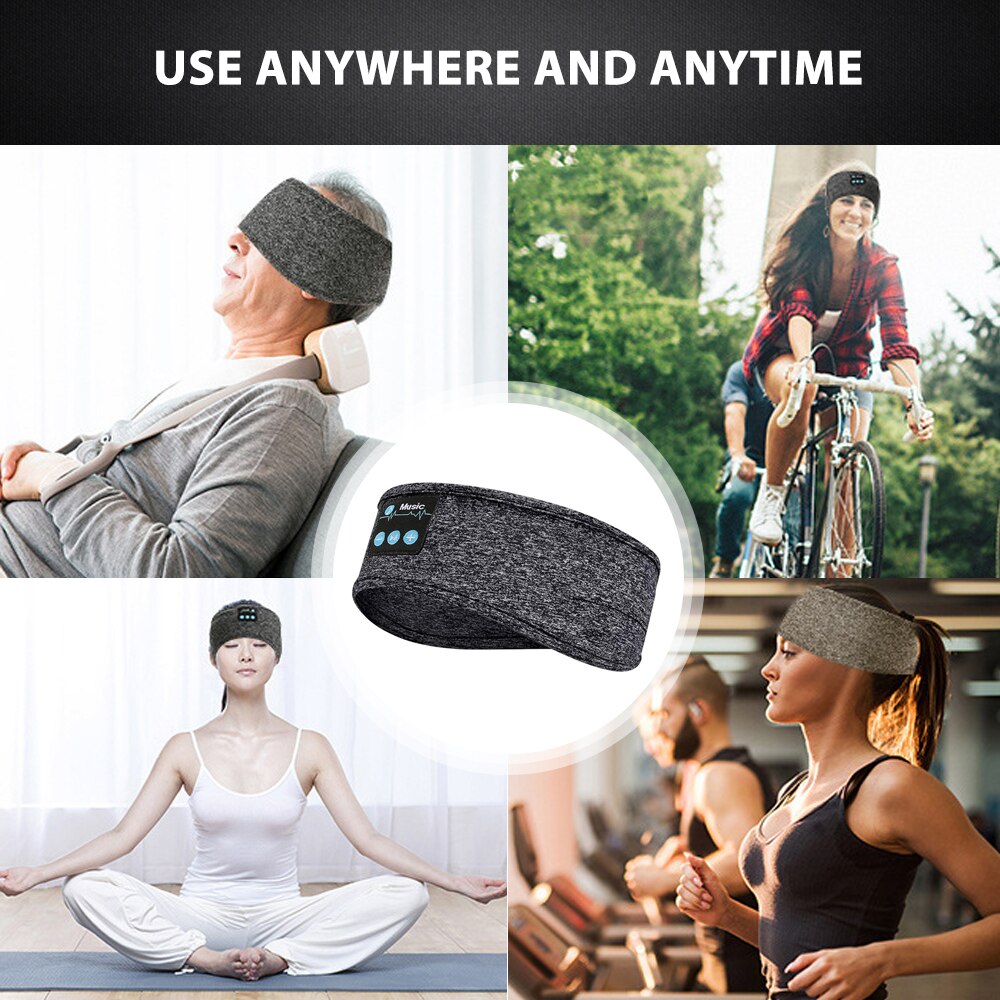 Bluetooth Musik Haar Band Anti-Schwitzen Drahtlose Kopfhörer Hände-freies Stereo Kopfhörer für Gym Fitness Sport Übung