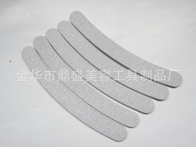 10 X Professionele Grey Double Sides Nagelvijlen Buffer Slim Banaan Grit 180/180 Schuurpapier Vrouwen Nail Care Tools N480F12121252565