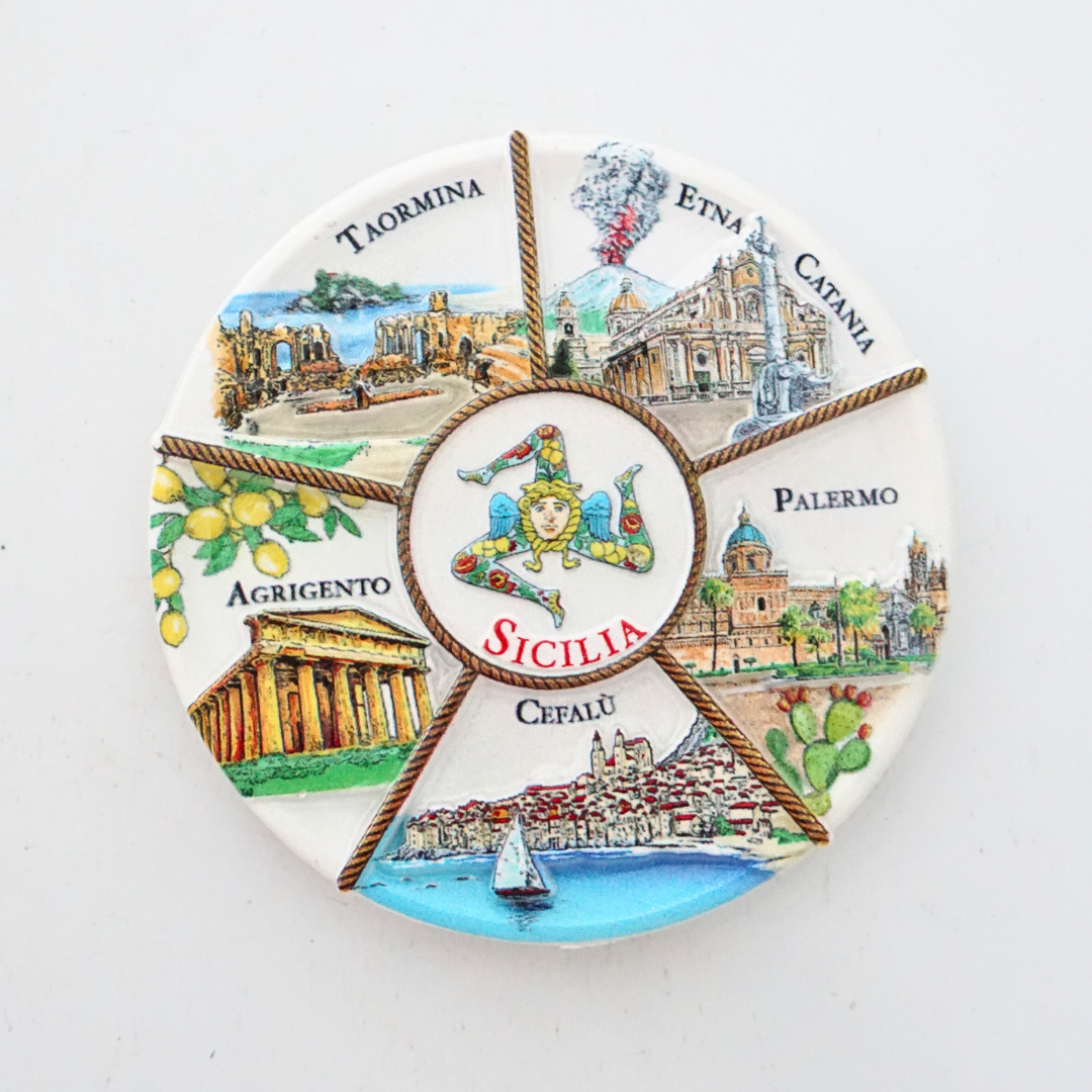 Italy Fridge Magnets, Argentina Fridge Magnets, Sicily Fridge Magnets, Leaning Tower of Pisa Scenic Fridge Magnets, Buenos Aires: Dark Grey
