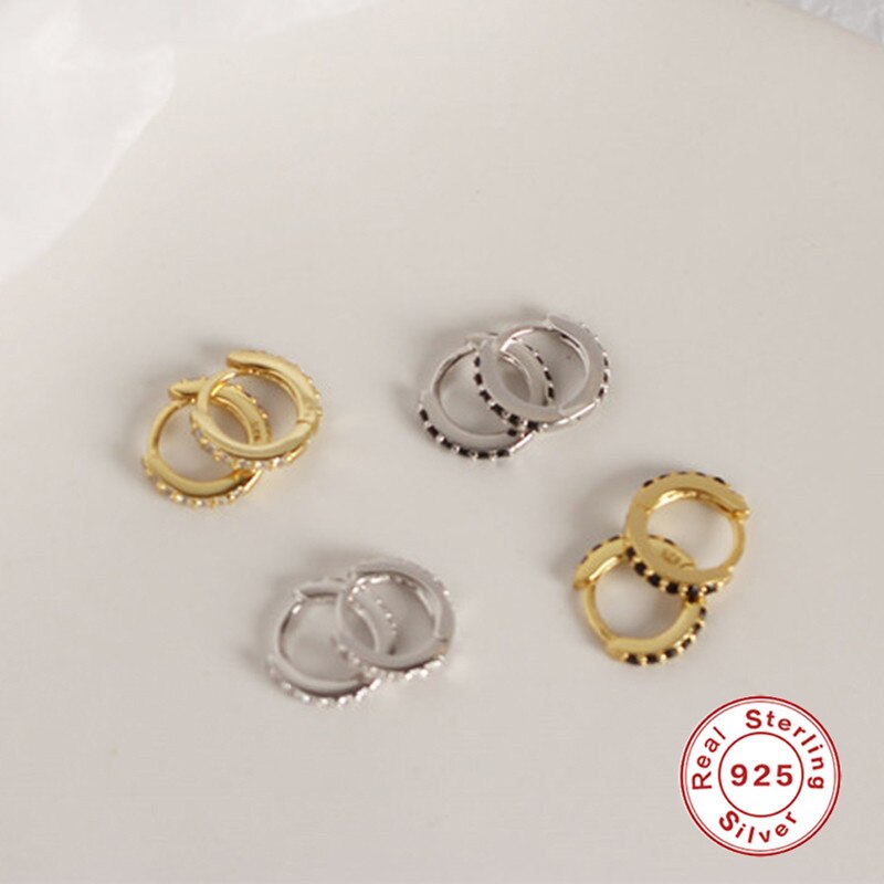 Roxi Kleine Hoepel Oorbellen Gold Filled Clear Zirconia Ronde Hoop Oorbellen Voor Vrouwen Sieraden 100% 925 Sterling Zilveren Oorbel