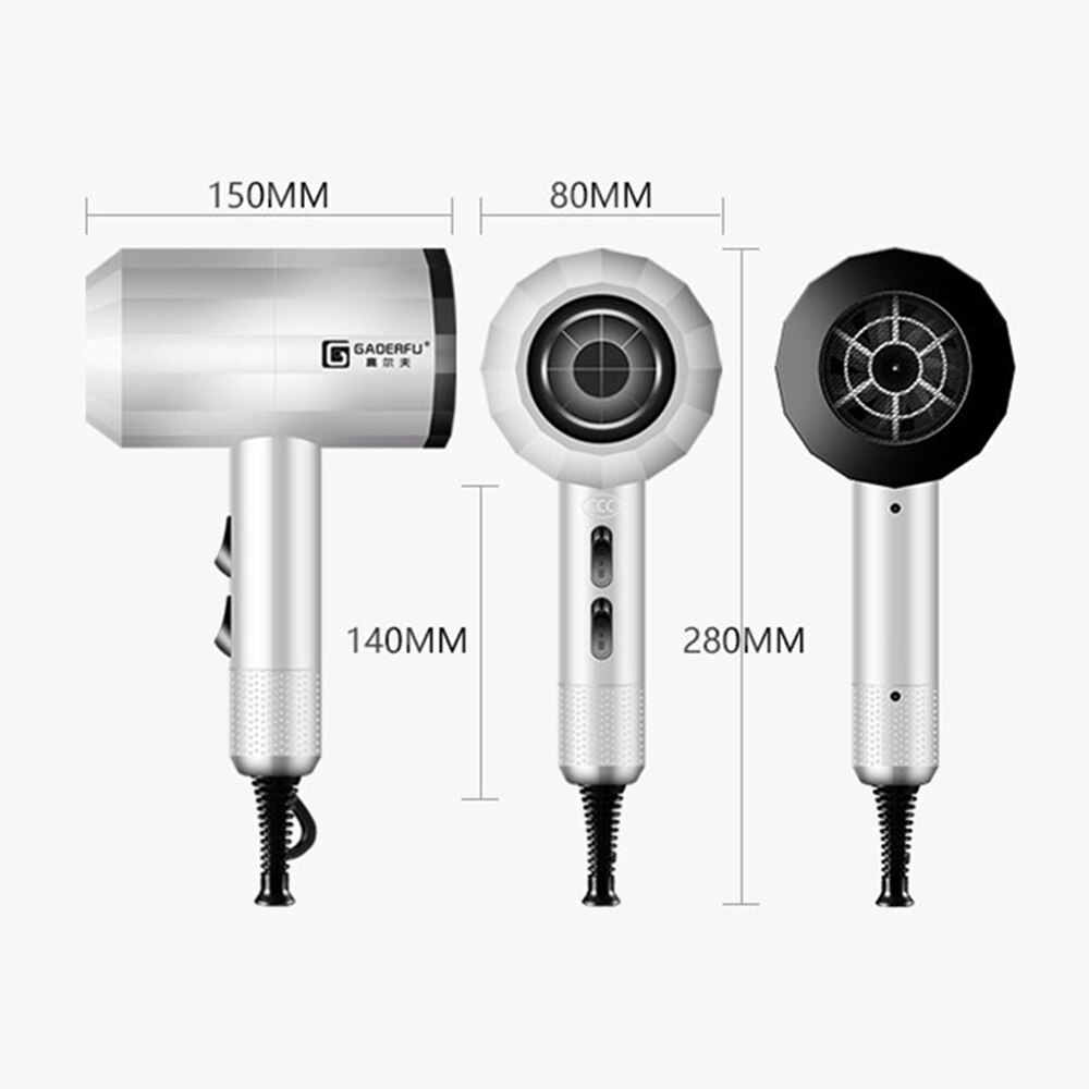 Föhn 2000W Haar Föhn Diffuser Concentrator Bijlagen Anion Professinal Snel Droog Draagbare Reizen Blow Hairdrye