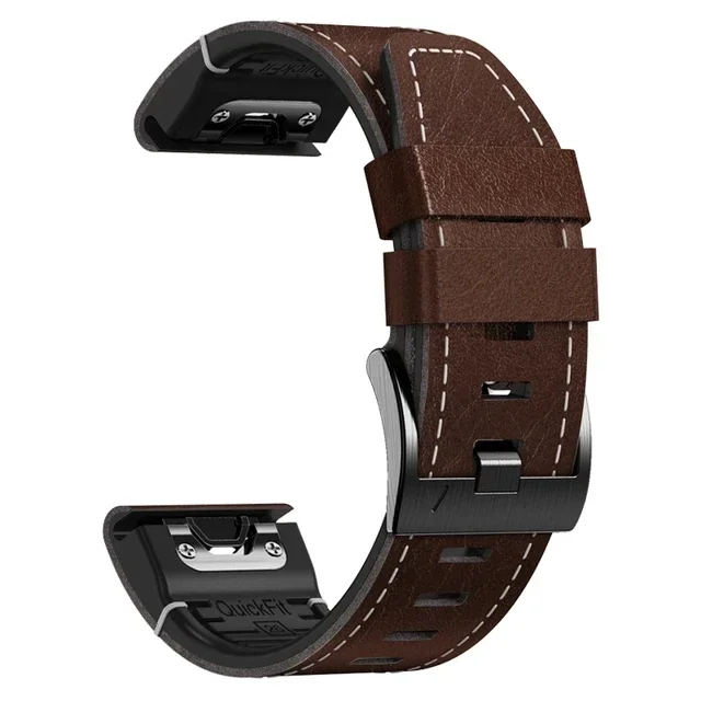Bandjes Voor Garmin Marq Atleet Avonturier Golfer Captain Aviator Epix Gen 2 Quickfit 22 26Mm Siliconen Lederen Horlogeband Armband: Blue pink / 14mm