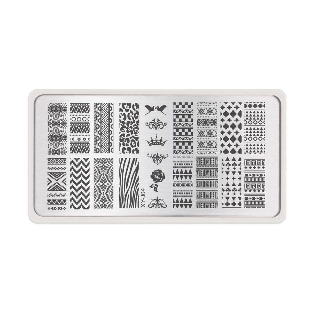 Pochoirs à ongles en , 1 pièce, modèles de tampons pour vernis à ongles en Gel, plaque d'image de manucure: 4