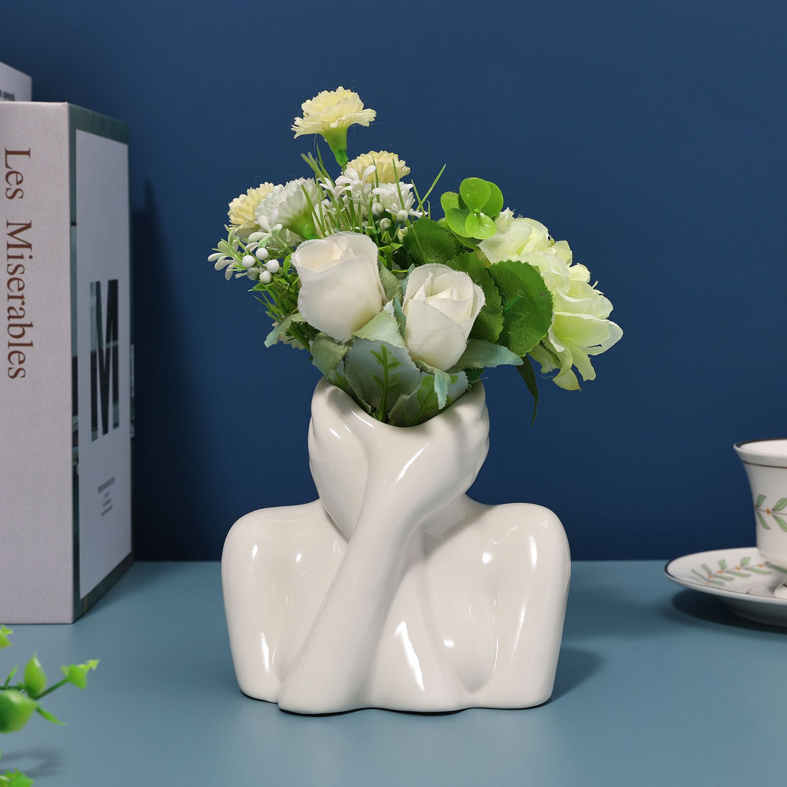 Körper Kunst Keramik Vasen Lustige Neuheit Blume Anordnung Dekorative Vase für Wohnzimmer Schlafzimmer Bauernhaus