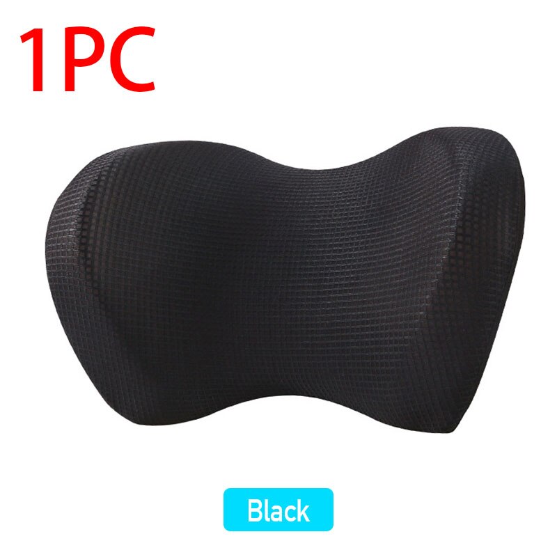 Oreiller de cou pour appui-tête de voiture, support de cou universel, siège de voiture, repose-nuque, oreiller de voyage en coton à mémoire de forme pour soulager les douleurs cervicales: Oreiller noir 1pc