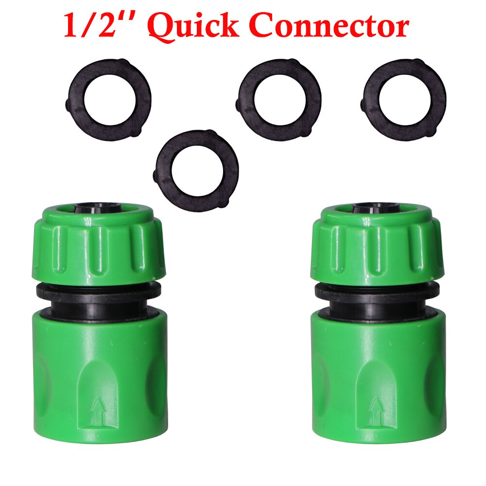 Garden Watering Hose Fitting ABS Quick Connector 1/2" End Double Male Hose Coupling Joint Adapter Extender for 16mm Tubing Pipe: C