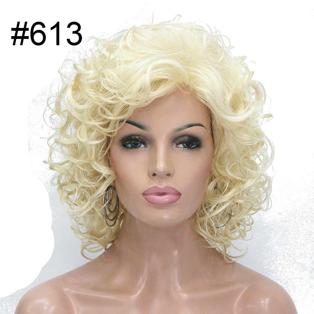 StrongBeauty-Peluca de cabello Natural para mujer, Pelo Rizado medio, negro/marrón oscuro, sintético, completo: #613